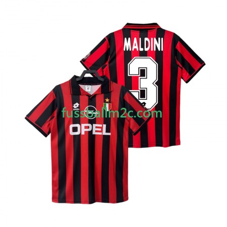 Fußballtrikots AC Mailand MALDINI 3 Retro Heim Trikotsatz 1996 1997 Fußballtrikots AC Mailand MALDINI 3 Retro Heim Trikotsatz 1996 1997